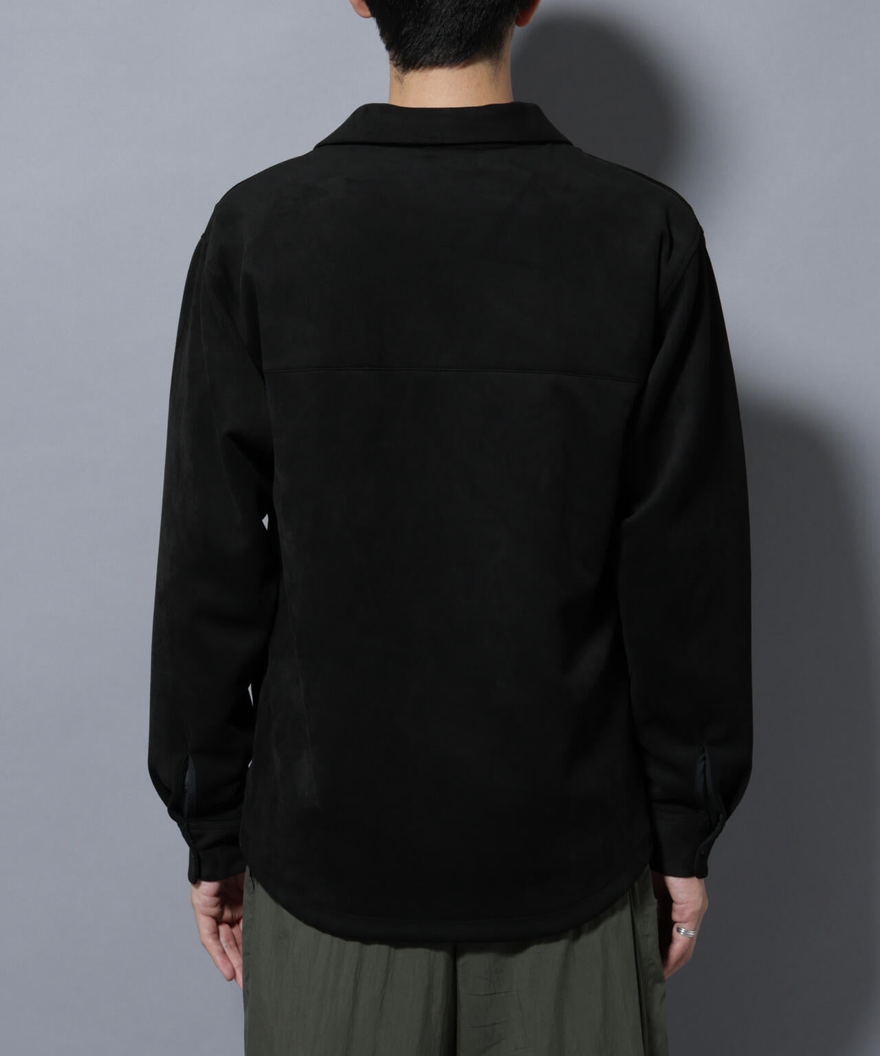 フェイクスエードシャツ 長袖