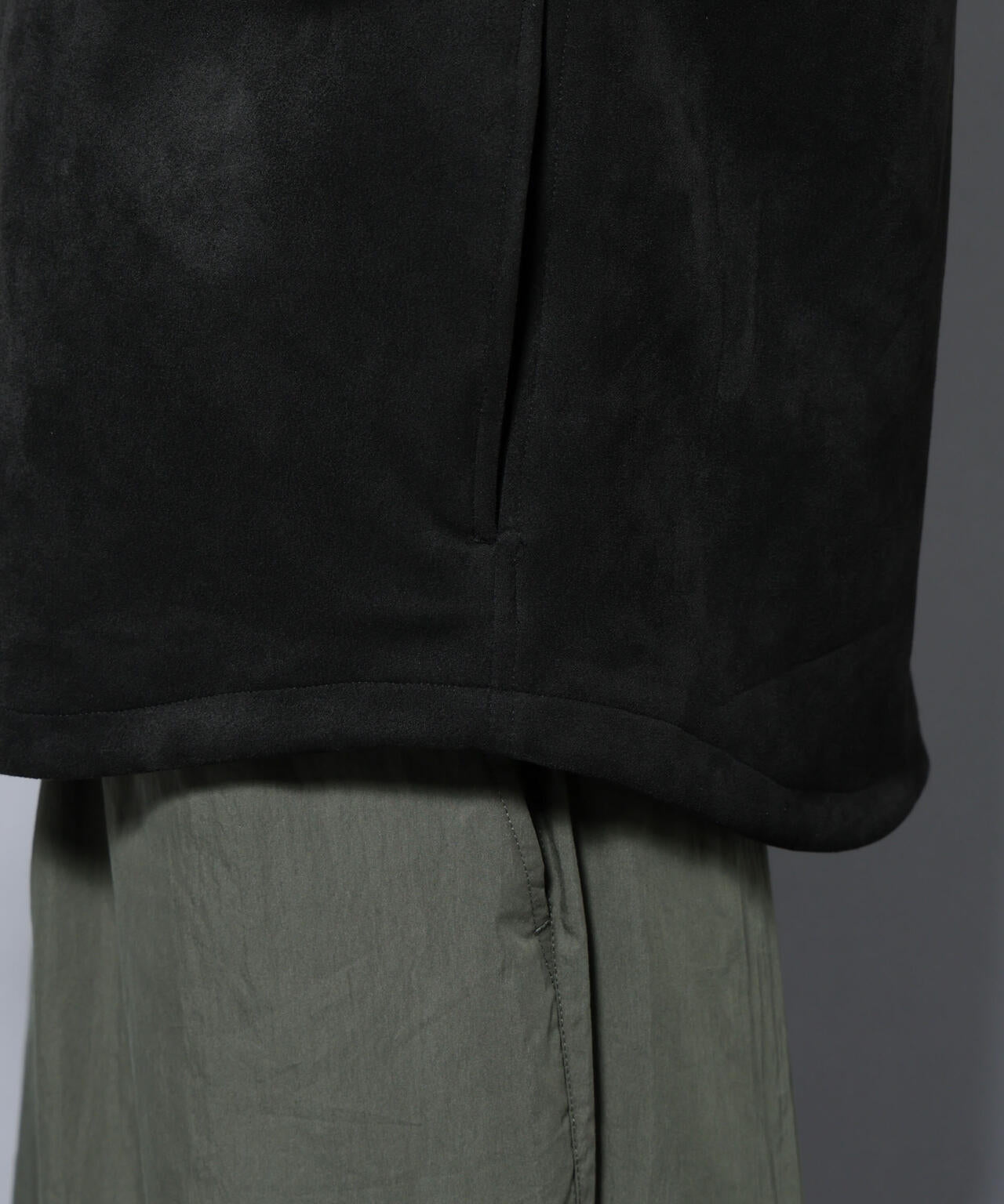 フェイクスエードシャツ 長袖