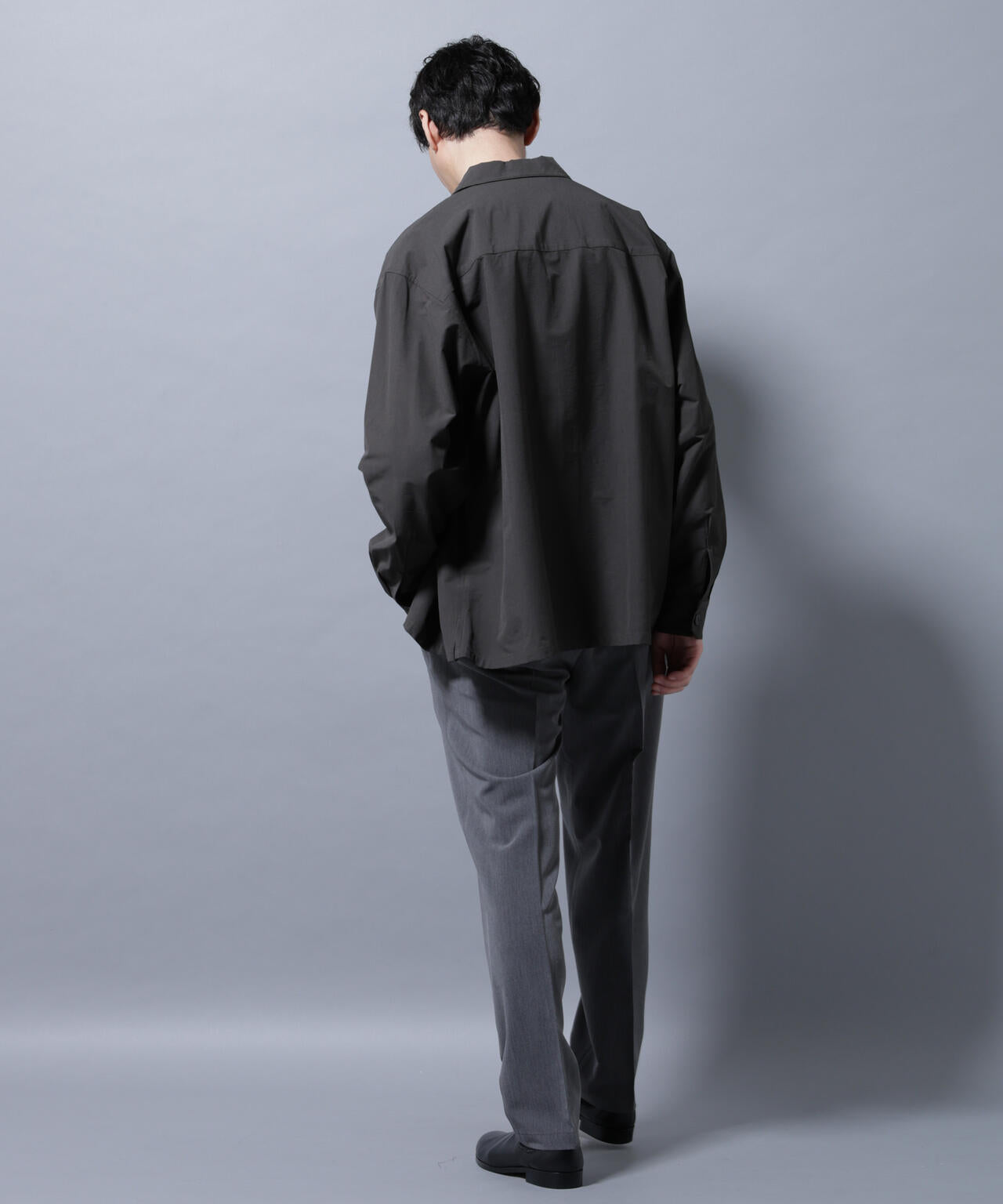ストレッチワイドシャツブルゾン(セットアップ可)