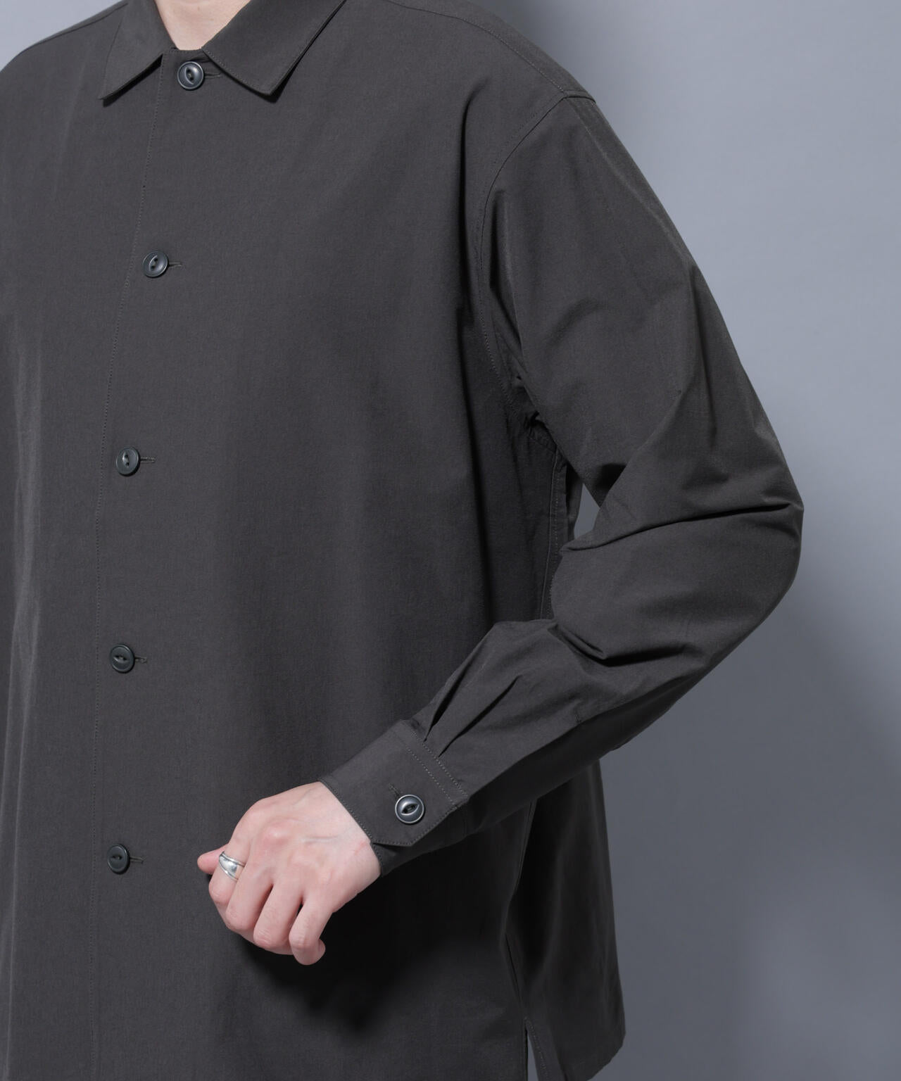 ストレッチワイドシャツブルゾン(セットアップ可)