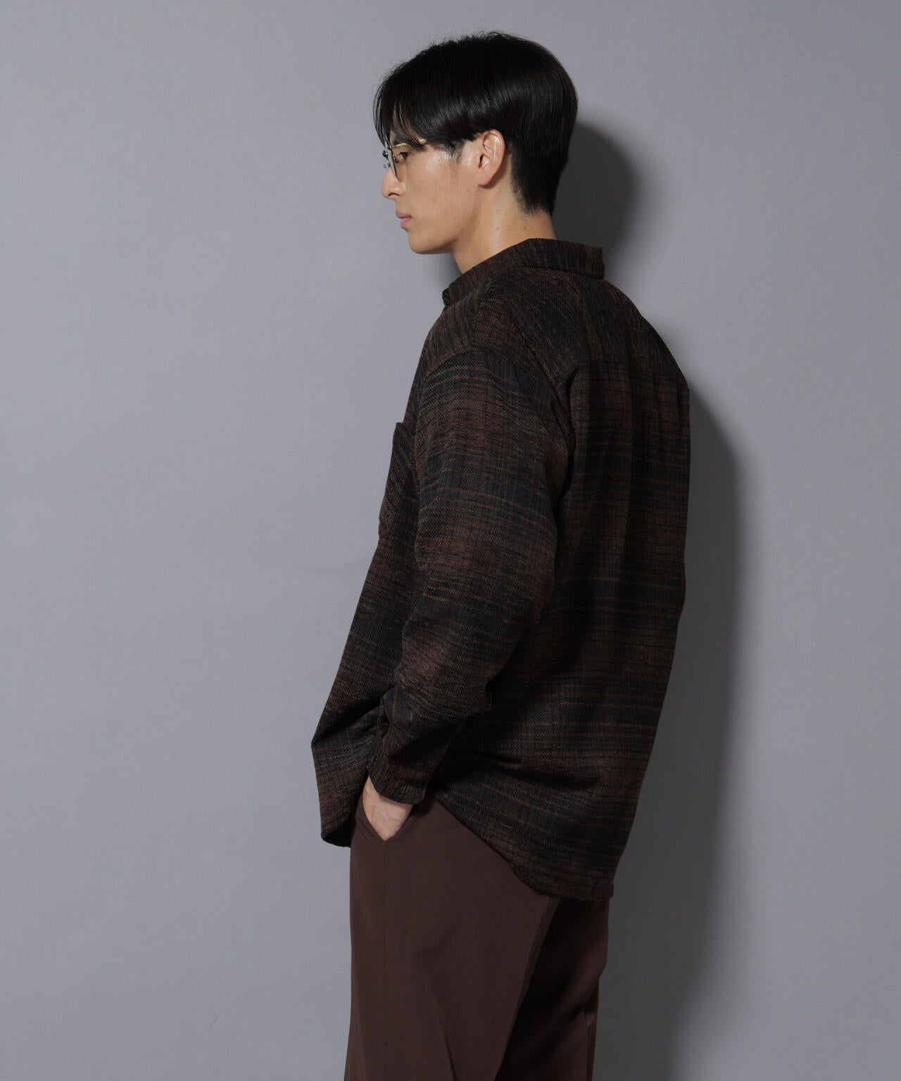 モールチェックシャツ 長袖