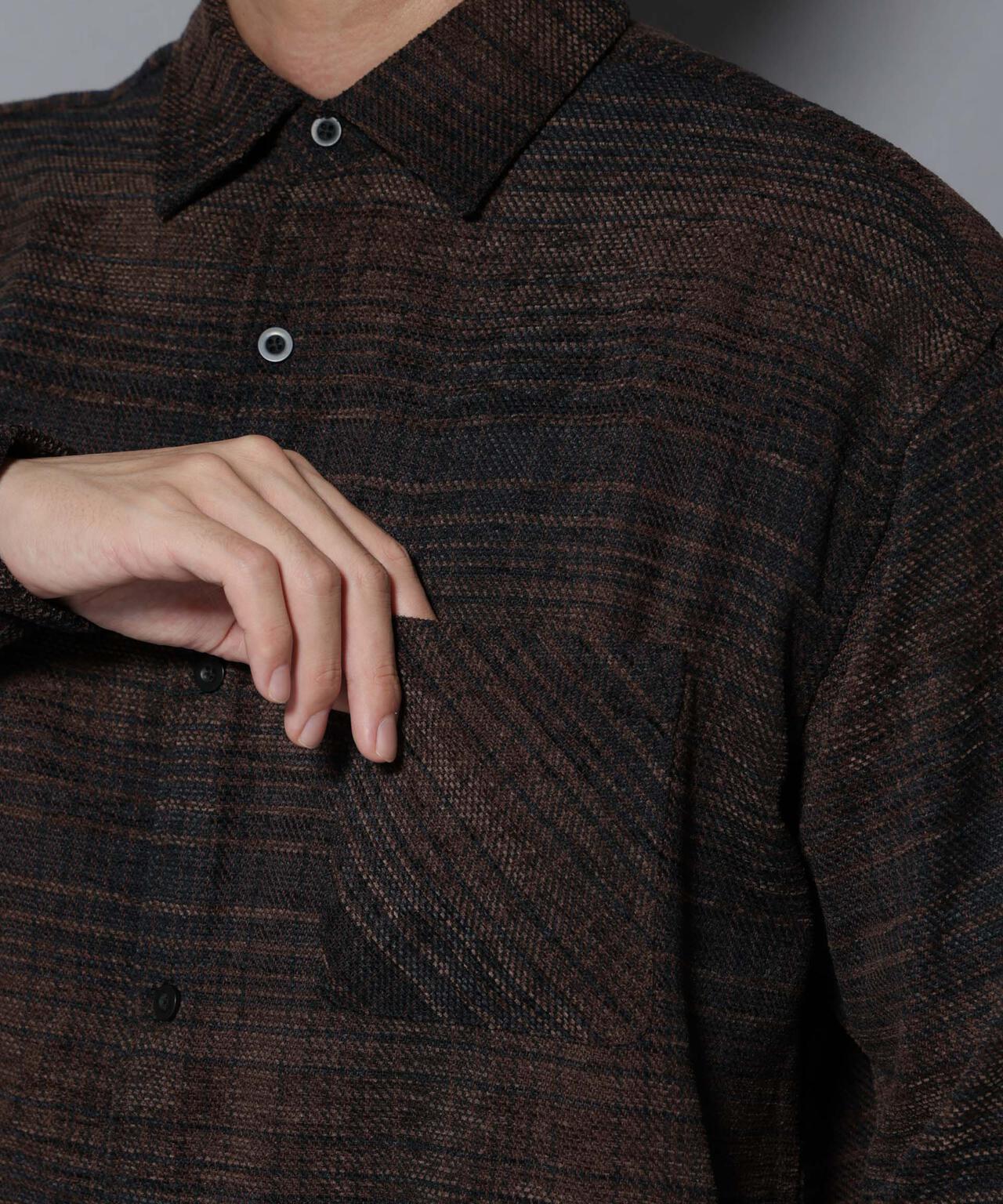 モールチェックシャツ 長袖