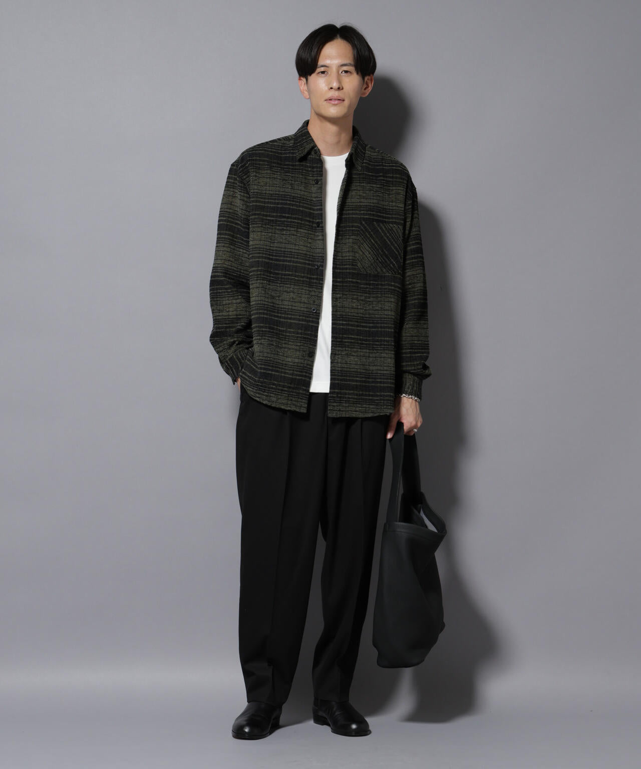 モールチェックシャツ 長袖