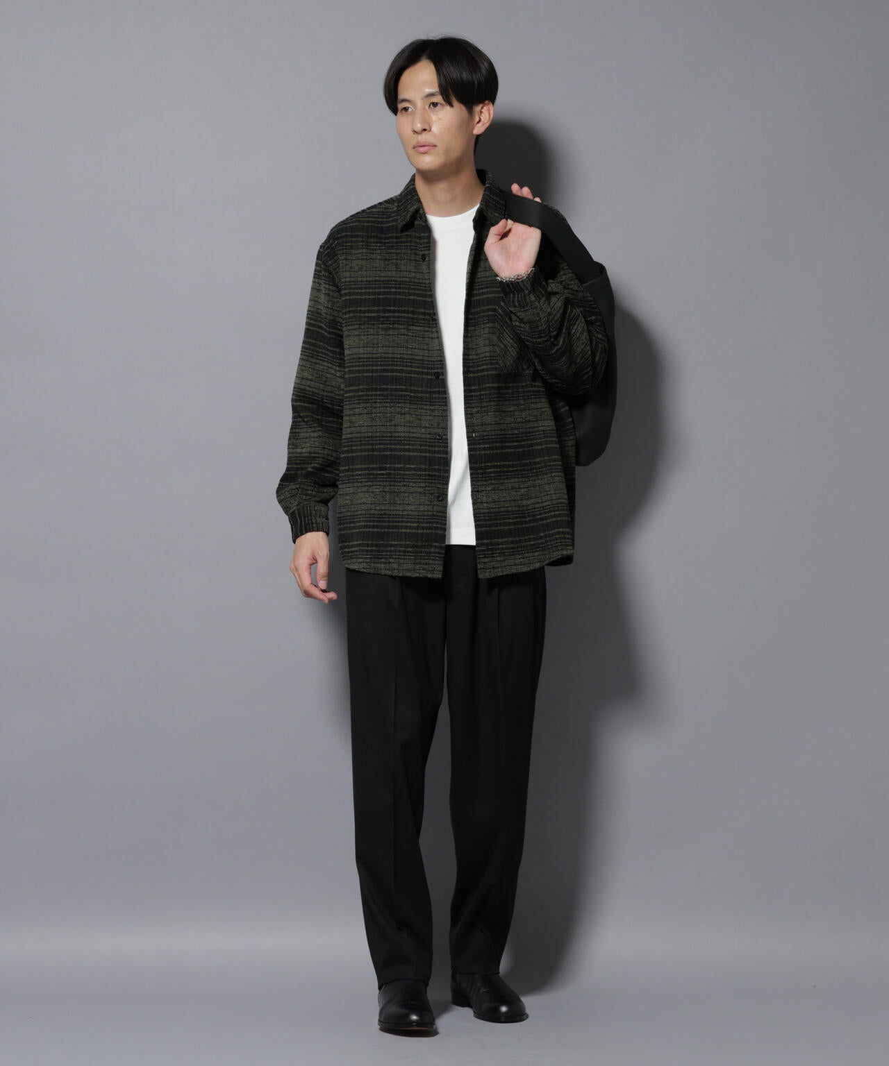 モールチェックシャツ 長袖