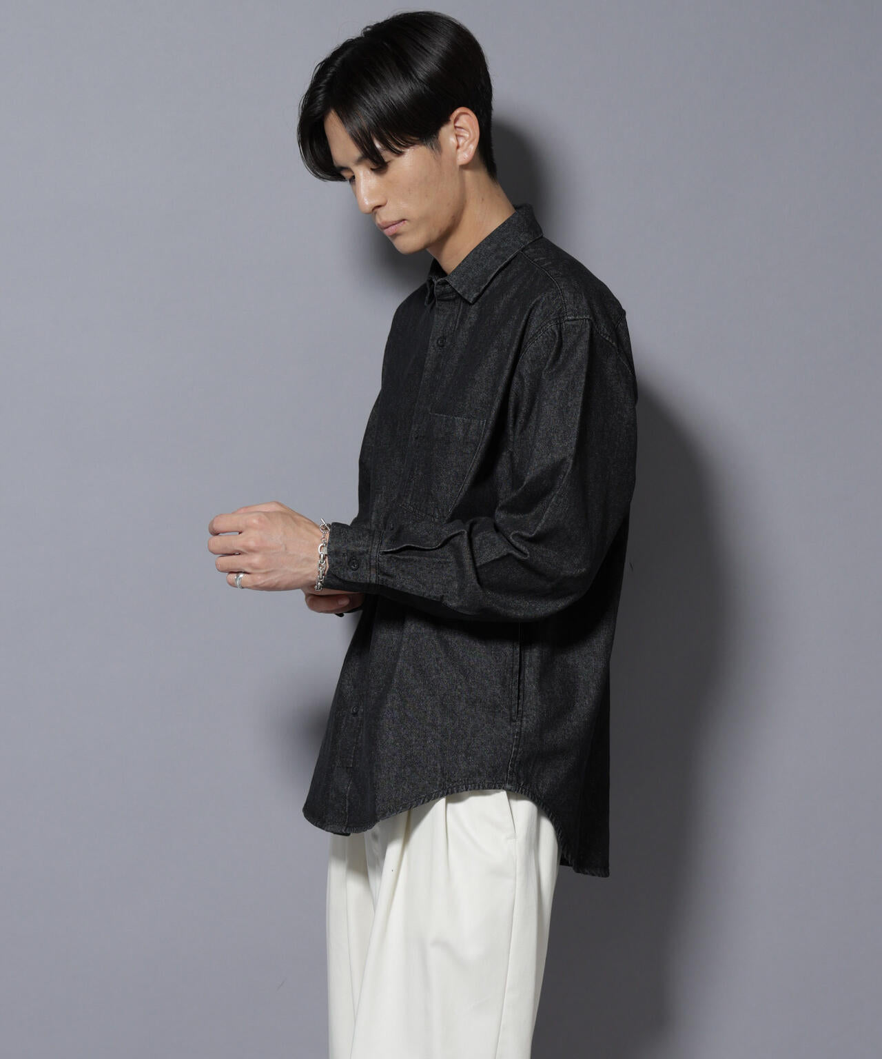 ライトオンスデニムシャツ 長袖