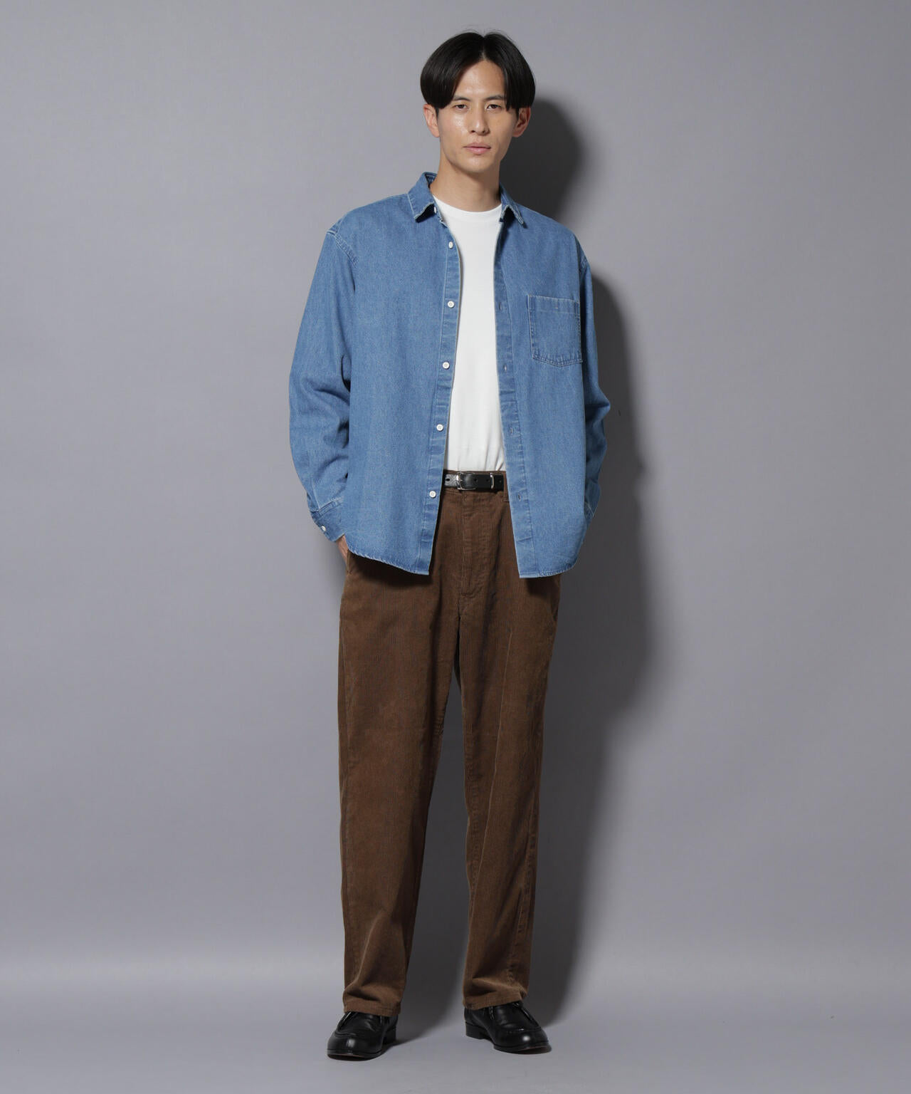 ライトオンスデニムシャツ 長袖