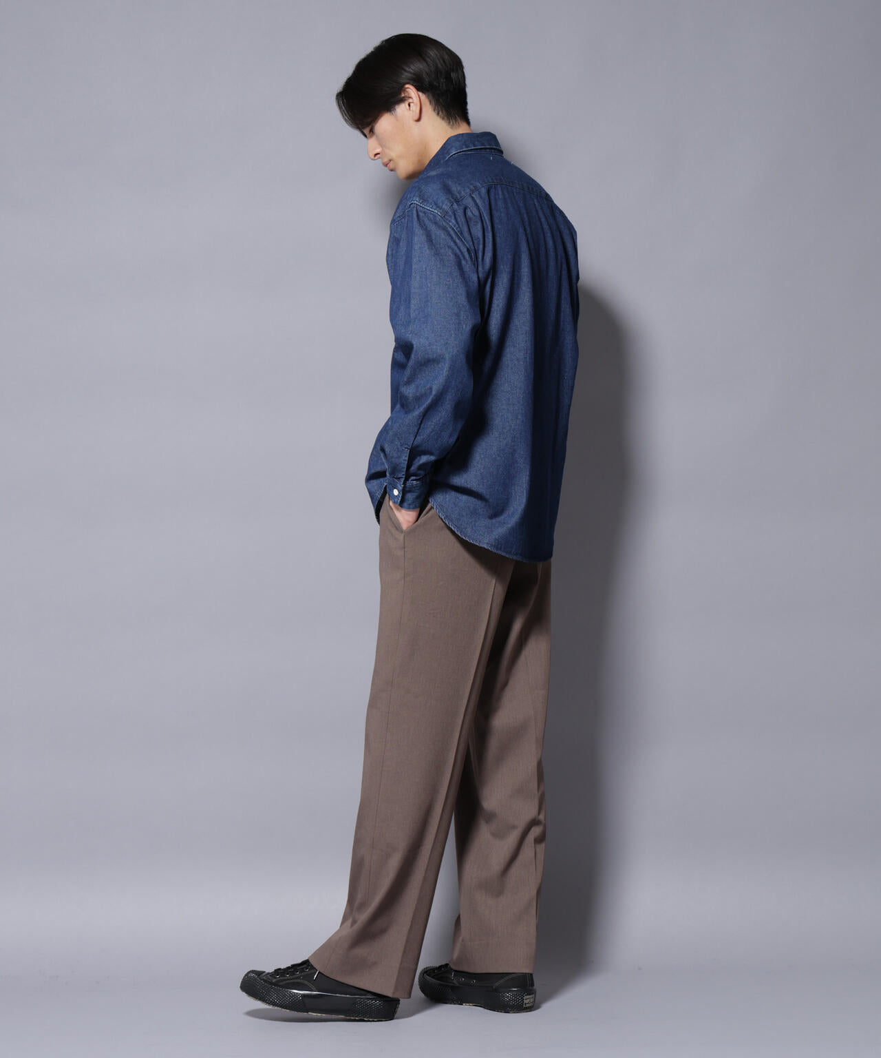 ライトオンスデニムシャツ 長袖