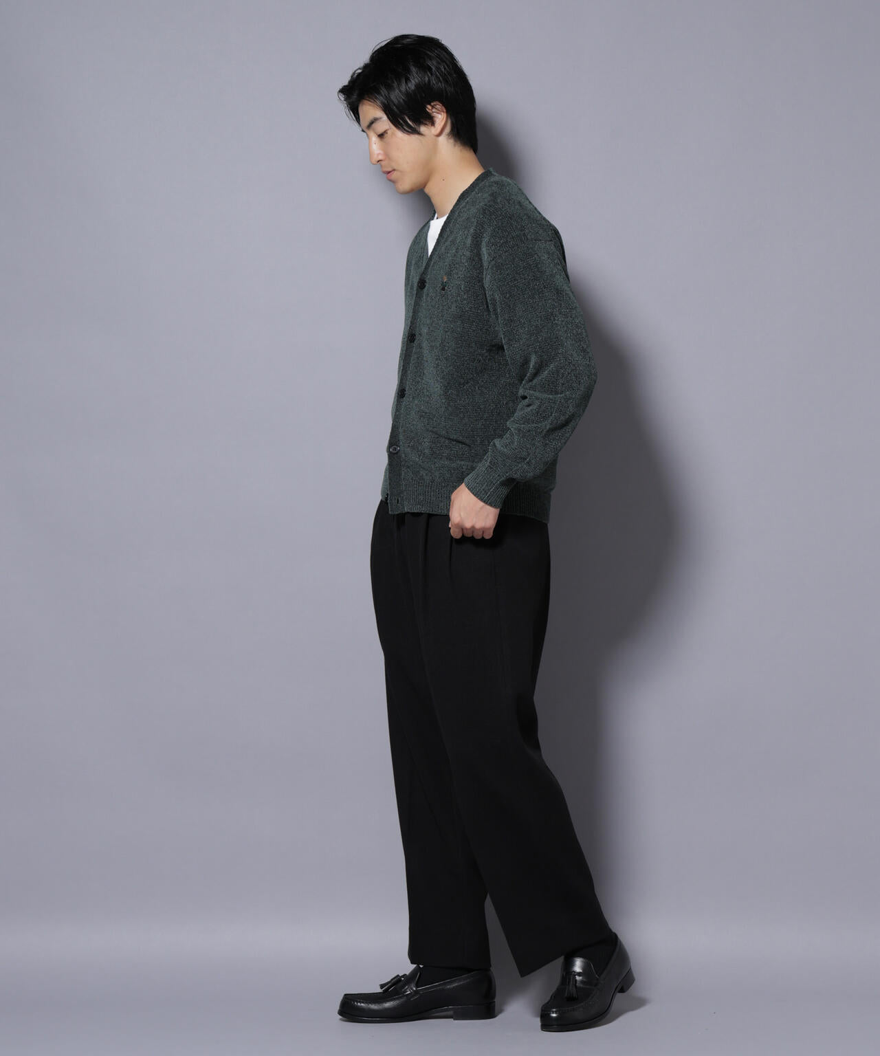 ナノベアモールニットカーディガン