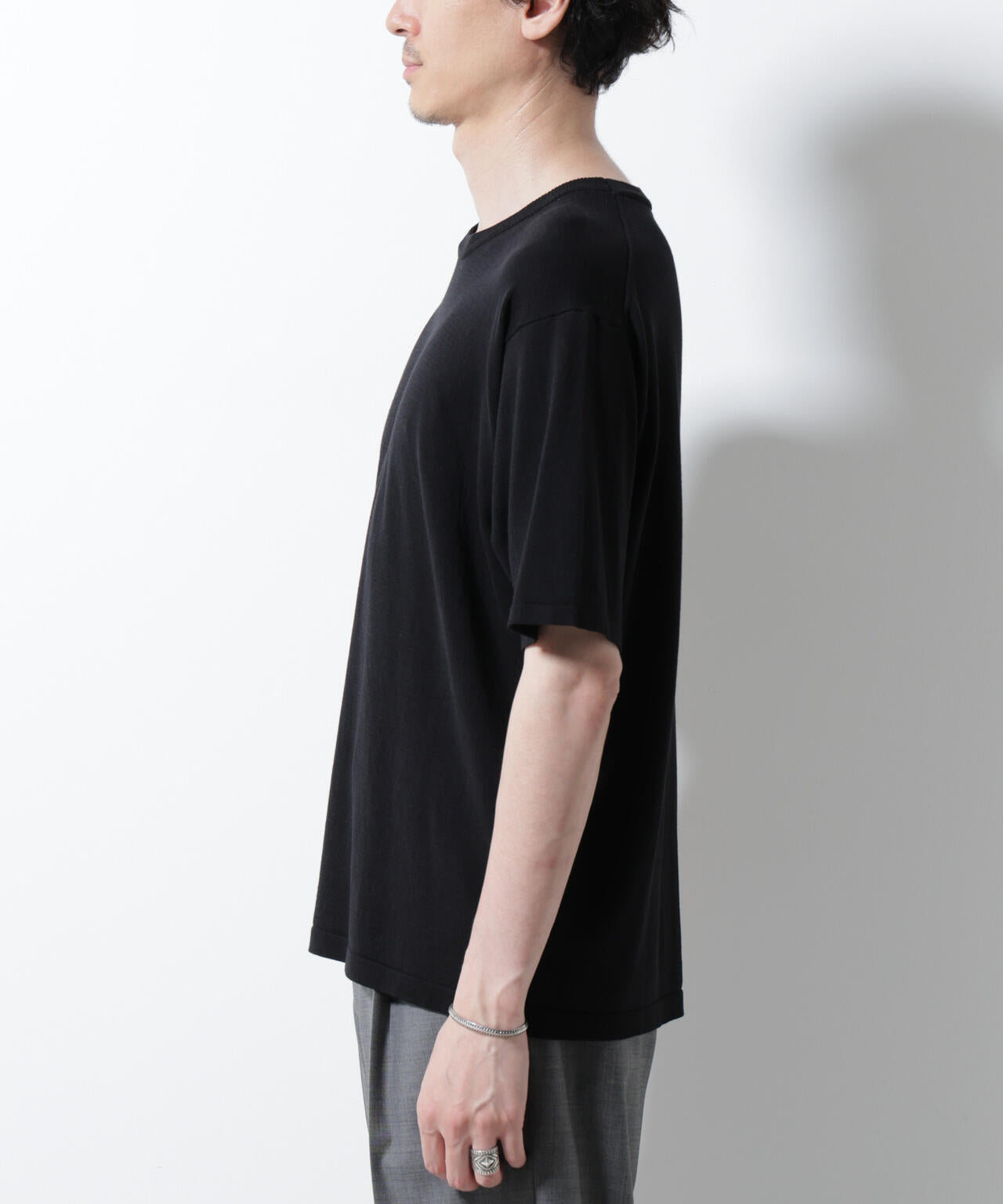 シルキータッチニットTシャツ 半袖