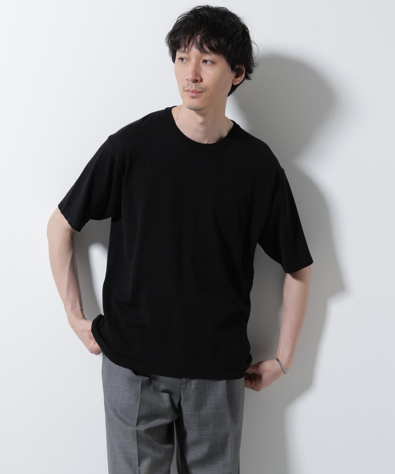 シルキータッチニットTシャツ 半袖