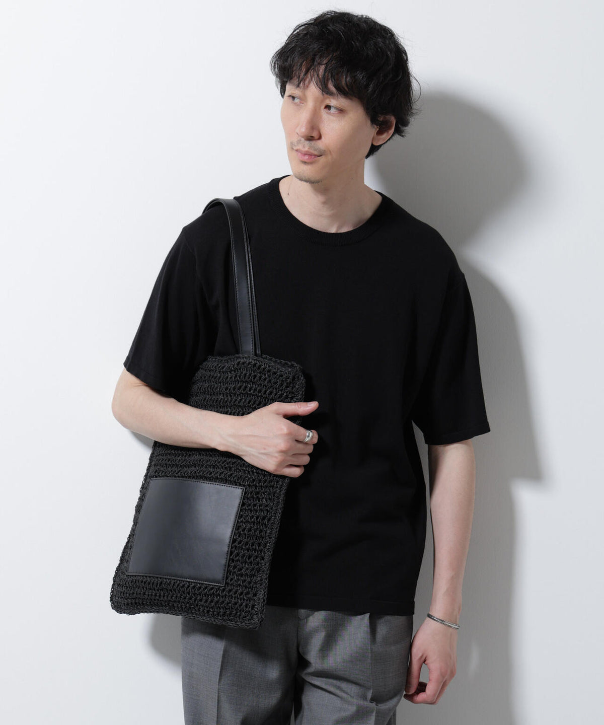 シルキータッチニットTシャツ 半袖