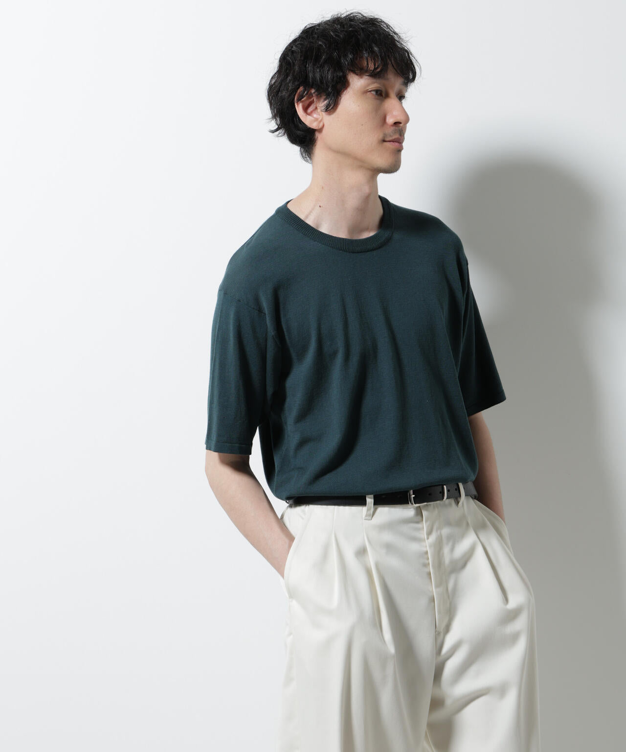 シルキータッチニットTシャツ 半袖