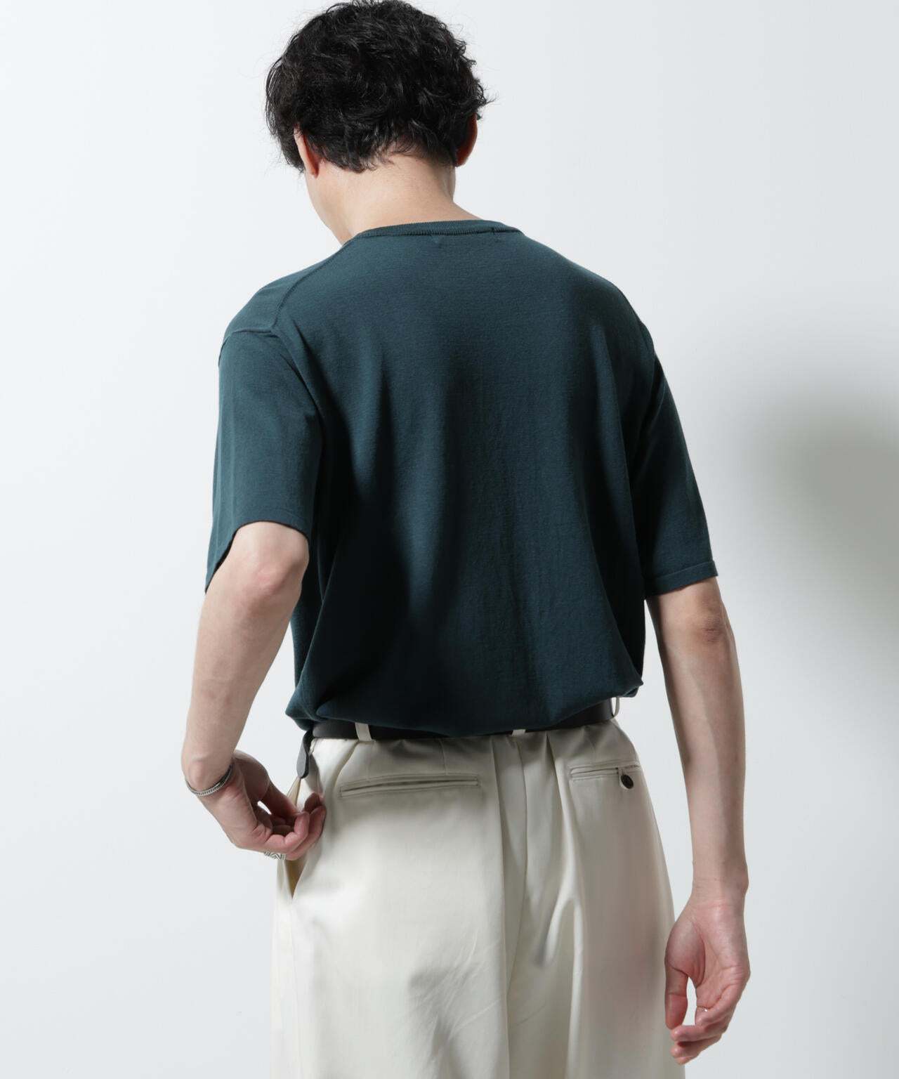 シルキータッチニットTシャツ 半袖