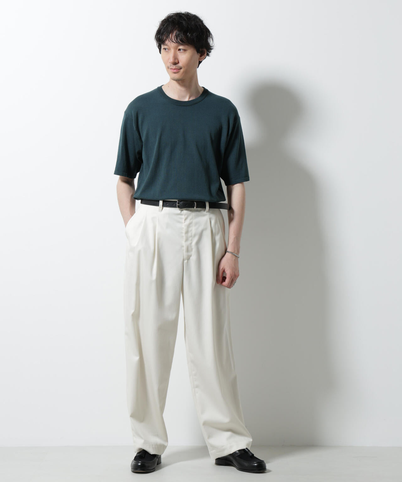 シルキータッチニットTシャツ 半袖