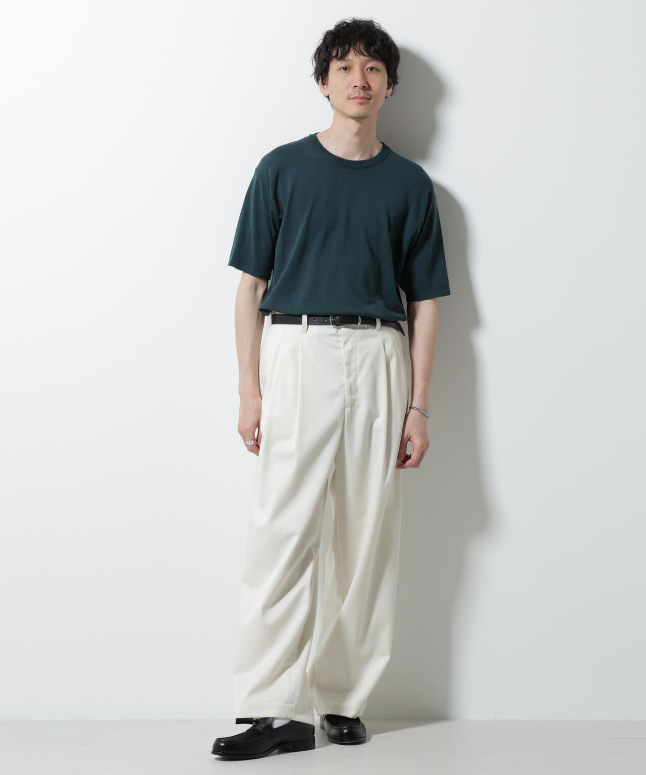 シルキータッチニットTシャツ 半袖