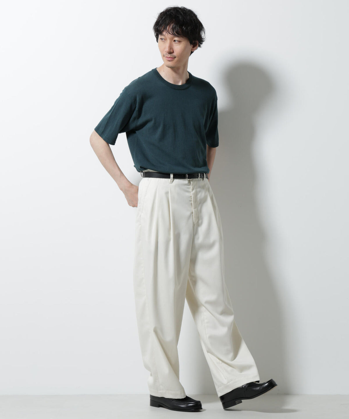 シルキータッチニットTシャツ 半袖