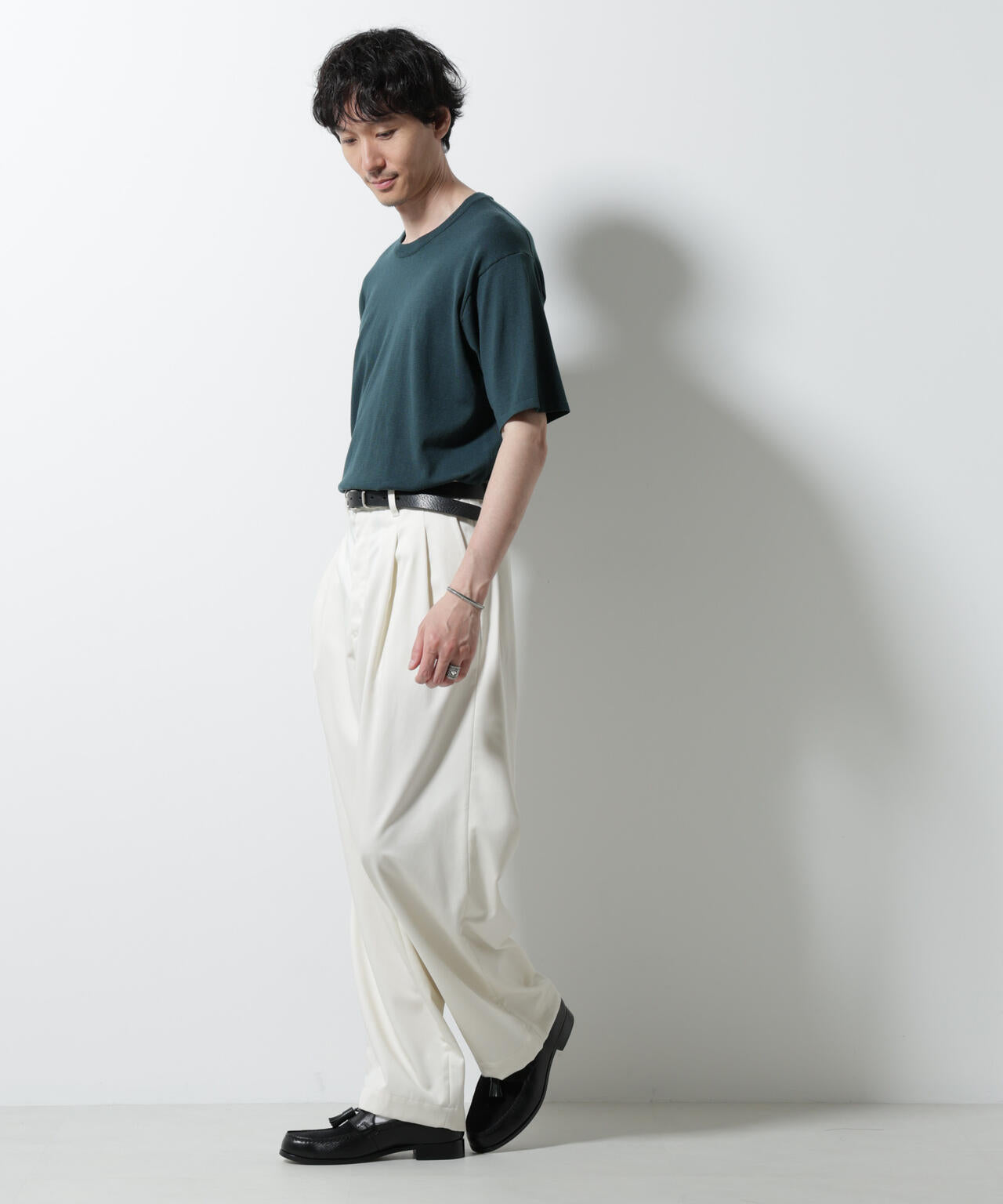 シルキータッチニットTシャツ 半袖