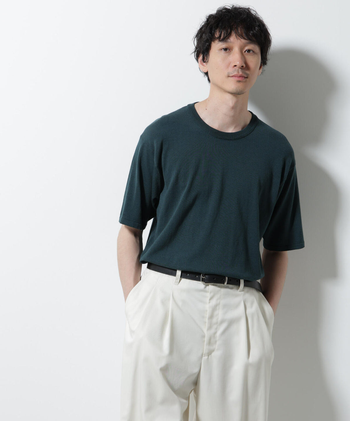 シルキータッチニットTシャツ 半袖