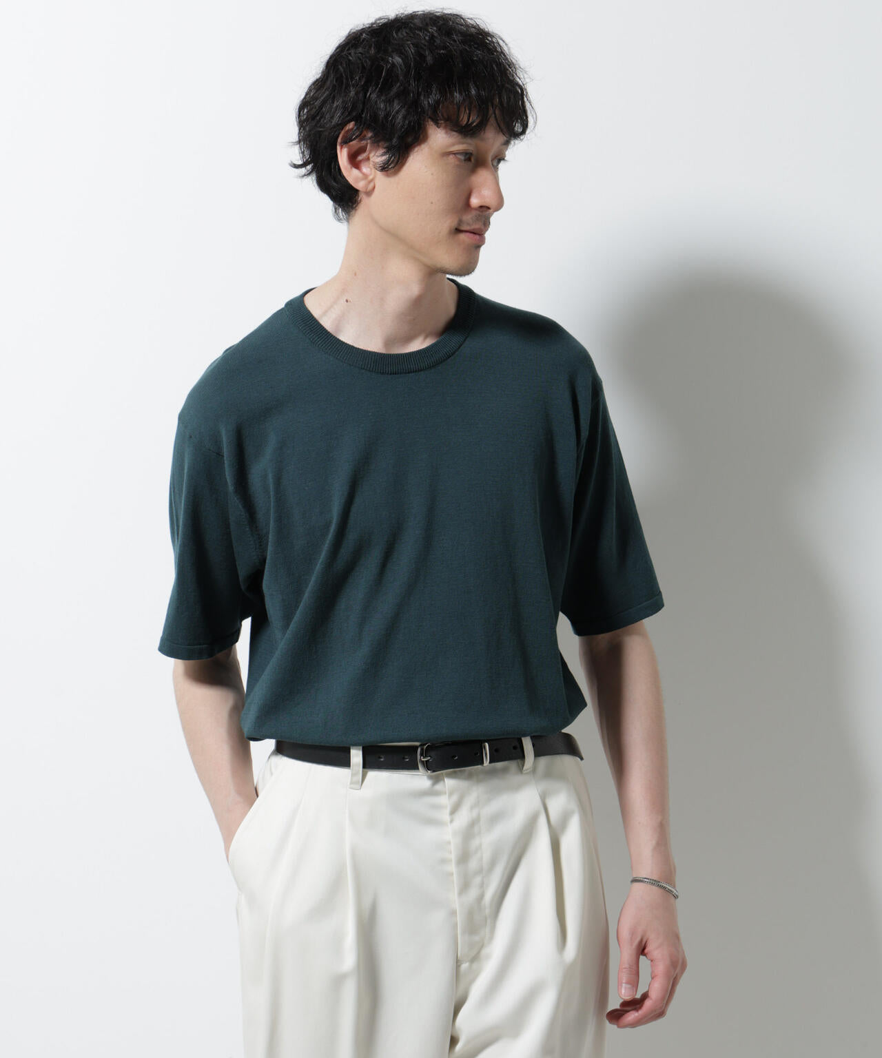 シルキータッチニットTシャツ 半袖