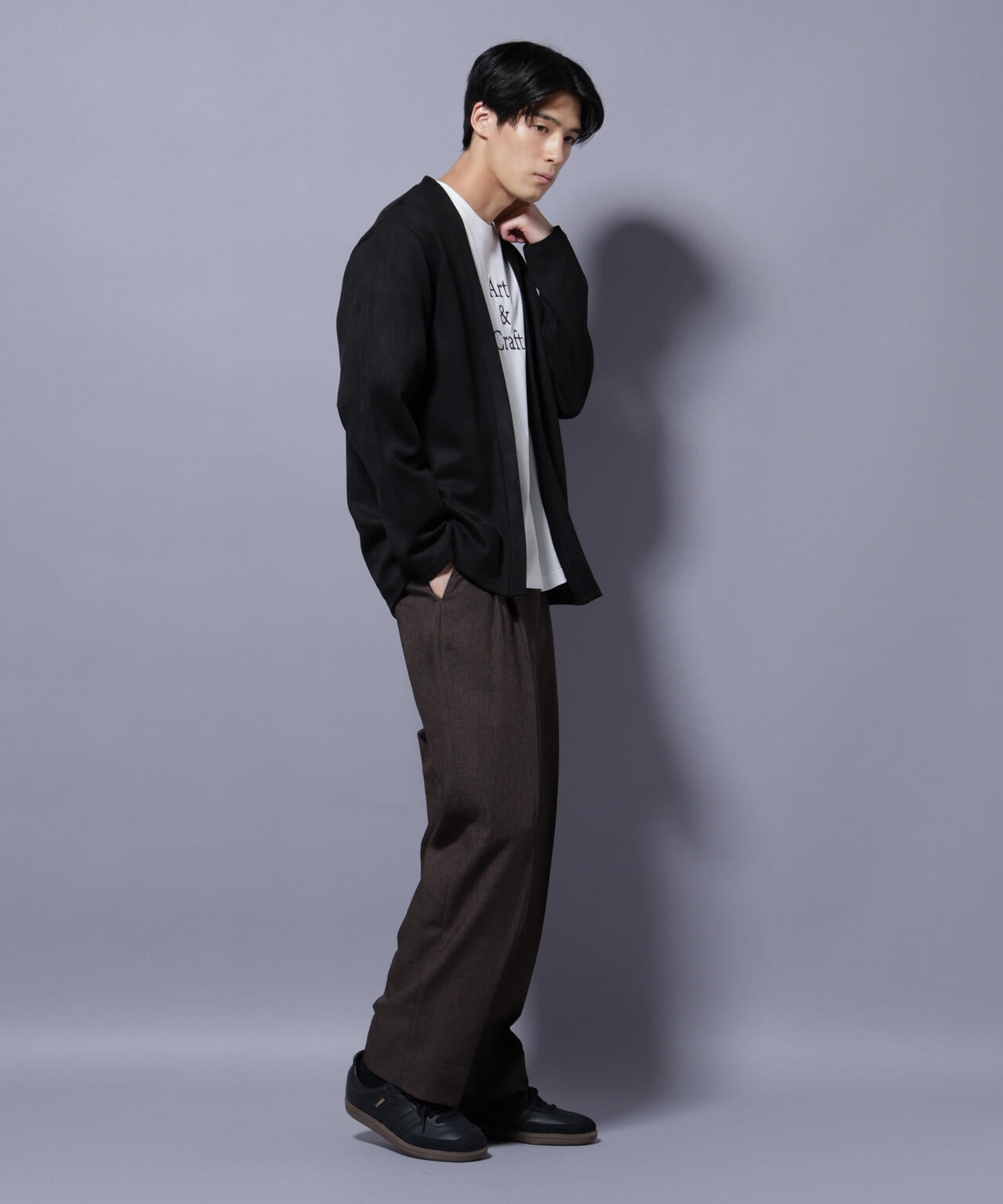 フェイクスエードトッパーカーディガン