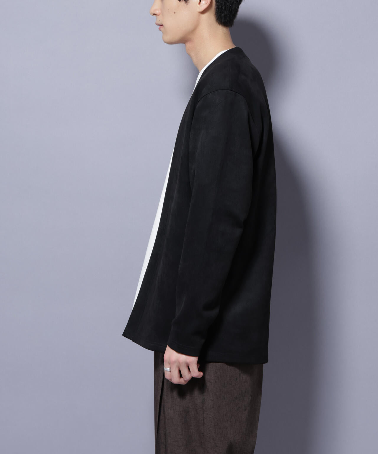 フェイクスエードトッパーカーディガン