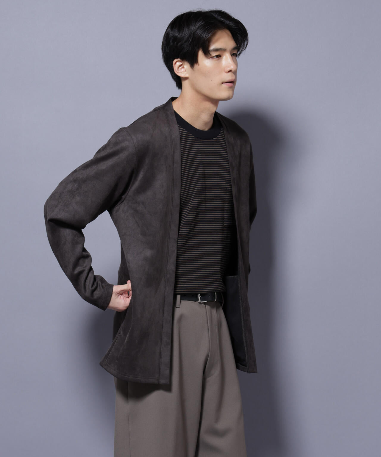 フェイクスエードトッパーカーディガン