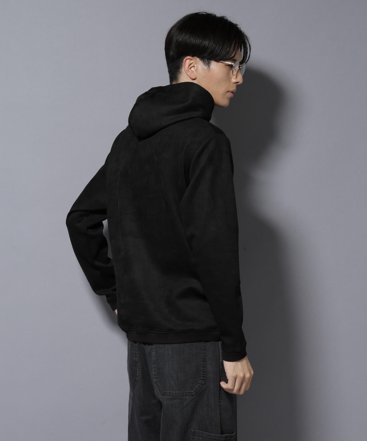 フェイクスエードフーディー 長袖