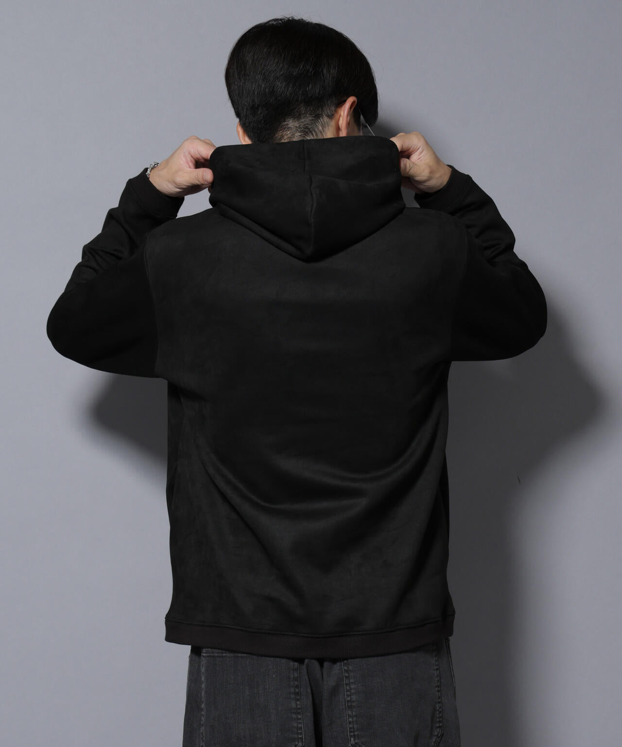 フェイクスエードフーディー 長袖