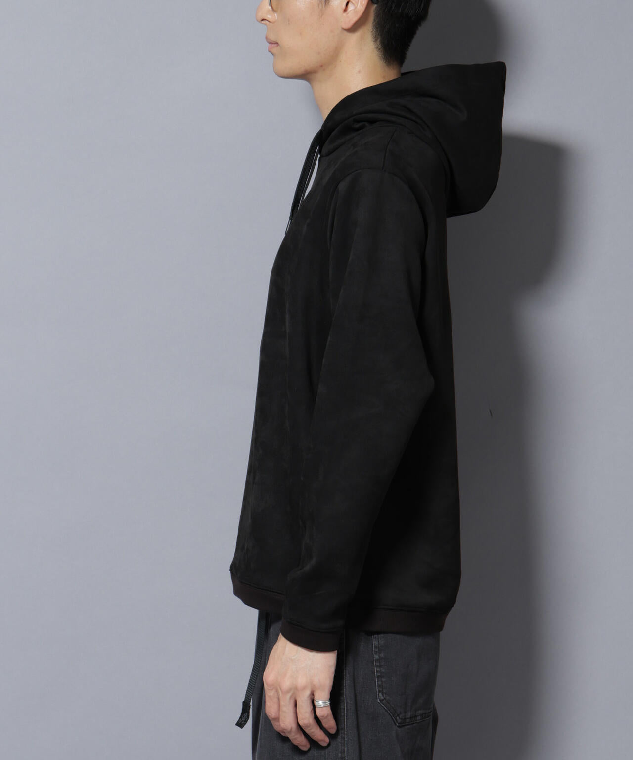 フェイクスエードフーディー 長袖