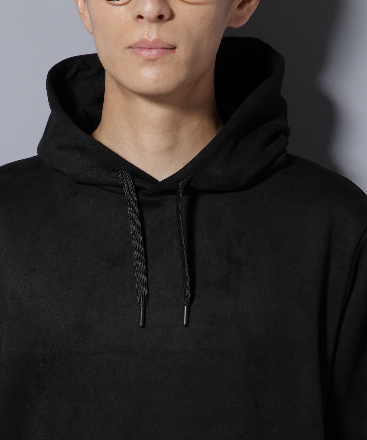 フェイクスエードフーディー 長袖