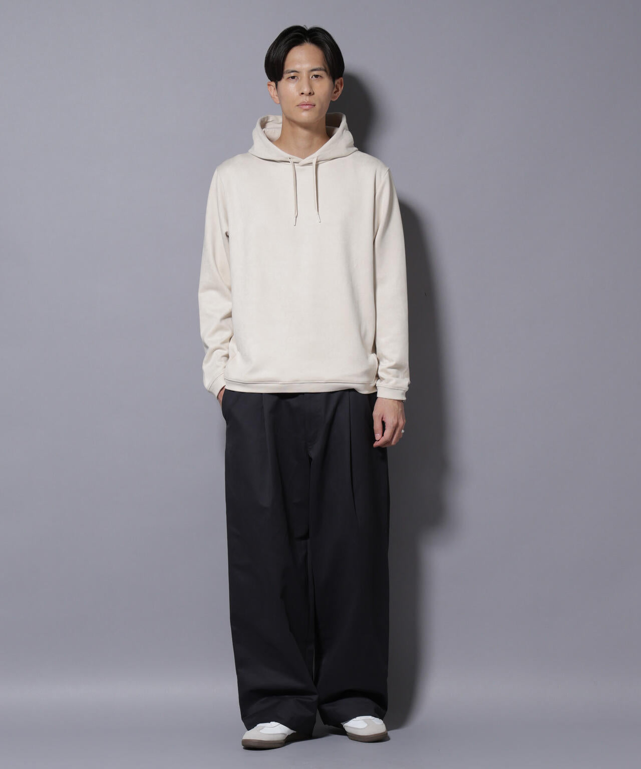 フェイクスエードフーディー 長袖