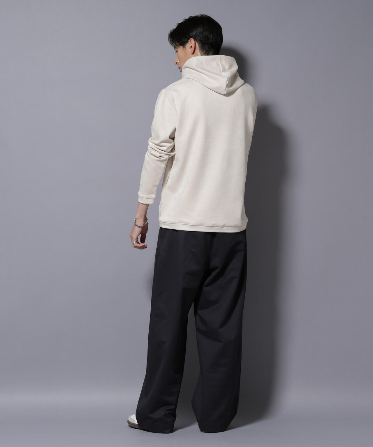 フェイクスエードフーディー 長袖