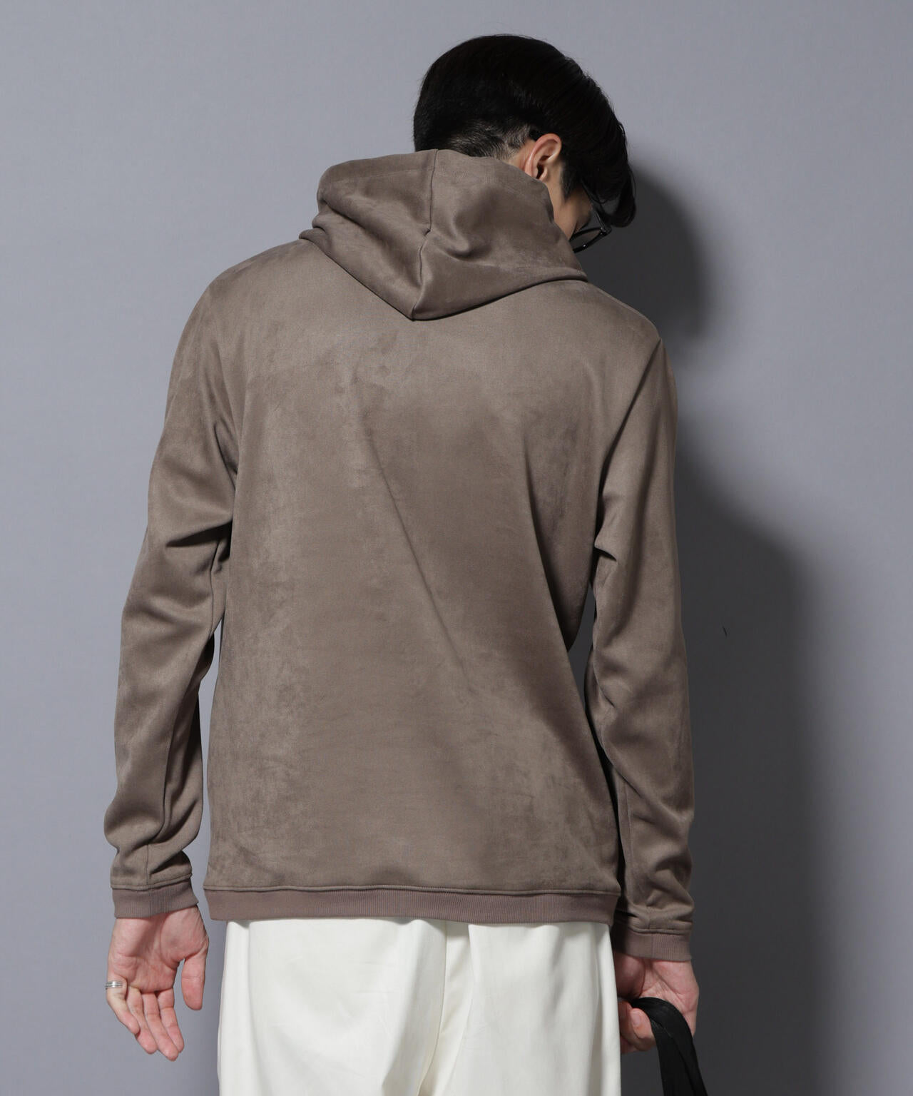 フェイクスエードフーディー 長袖
