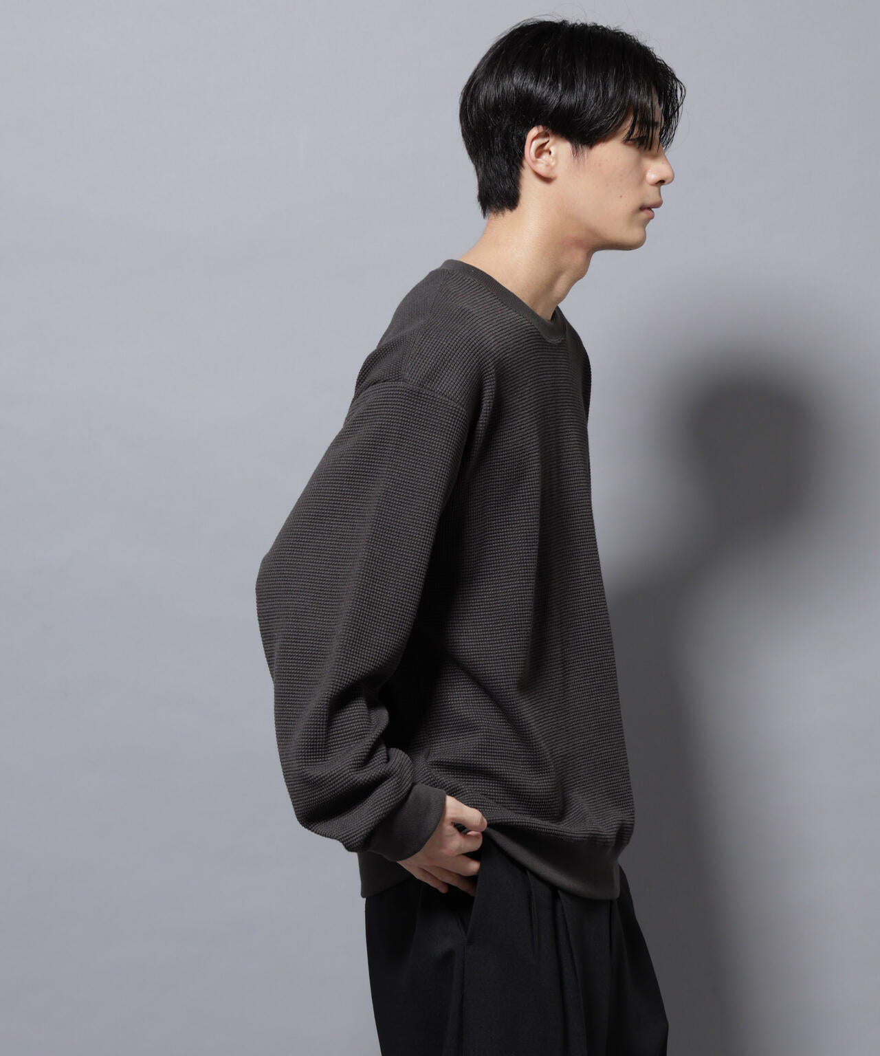 テックワッフルクルーネックTシャツ