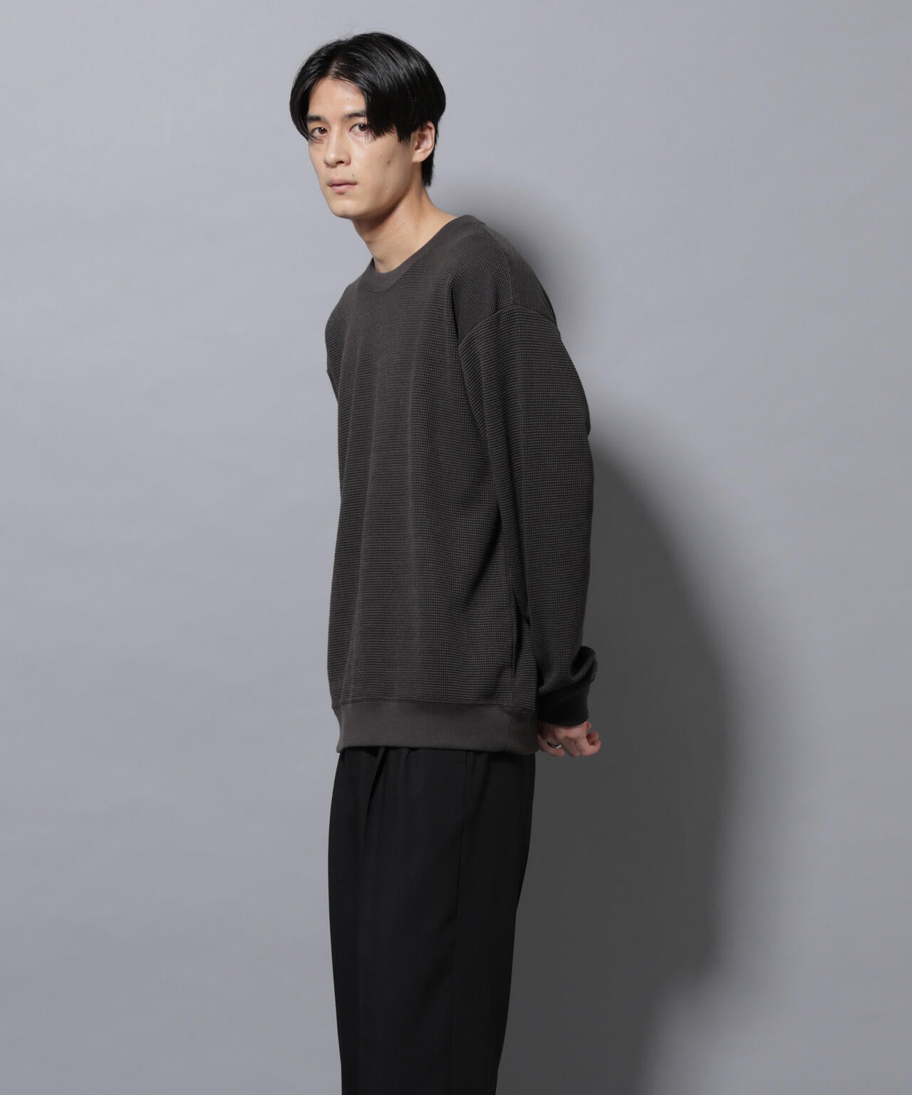 テックワッフルクルーネックTシャツ