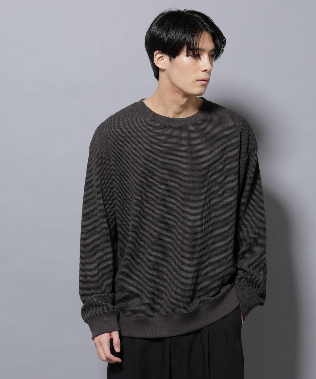テックワッフルクルーネックTシャツ