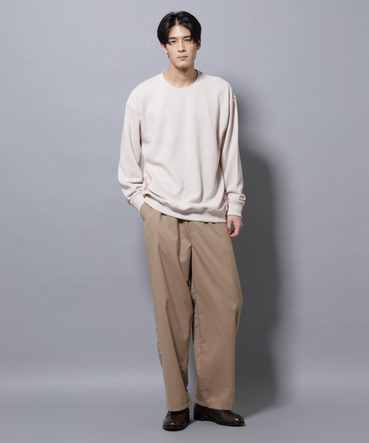 テックワッフルクルーネックTシャツ