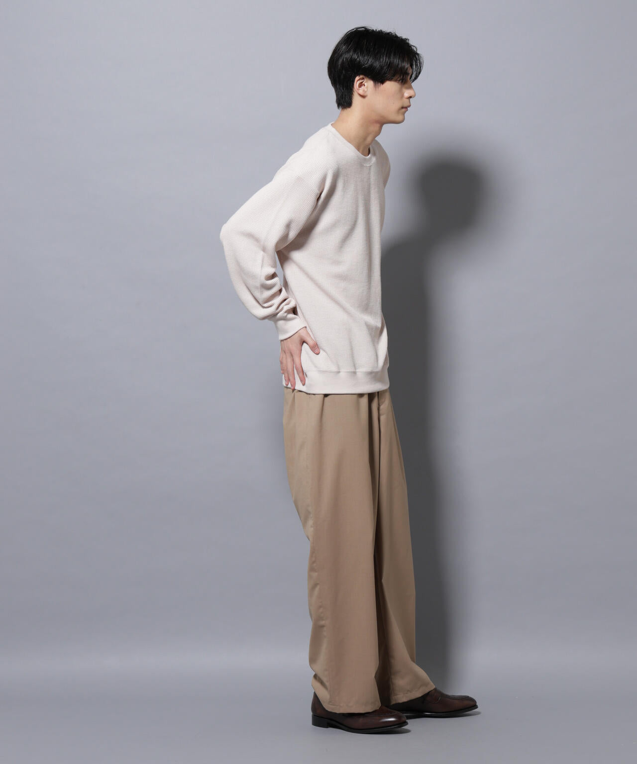 テックワッフルクルーネックTシャツ