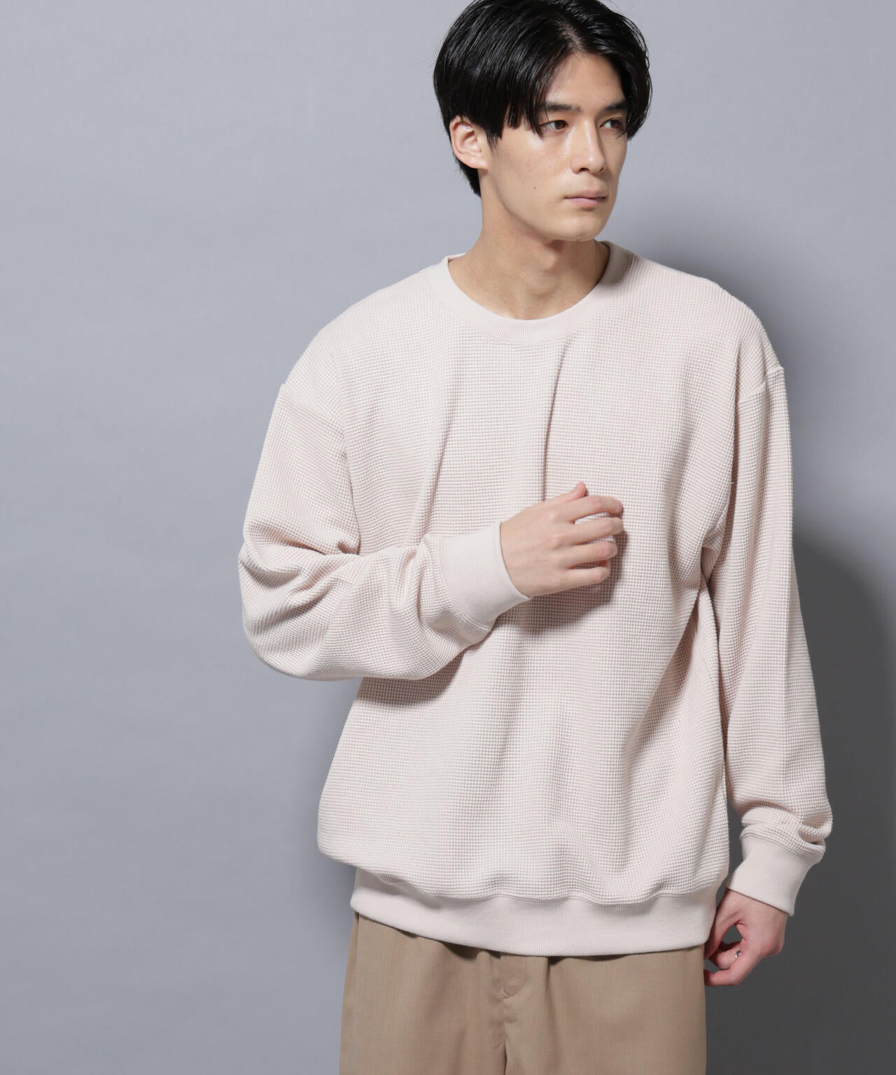 テックワッフルクルーネックTシャツ