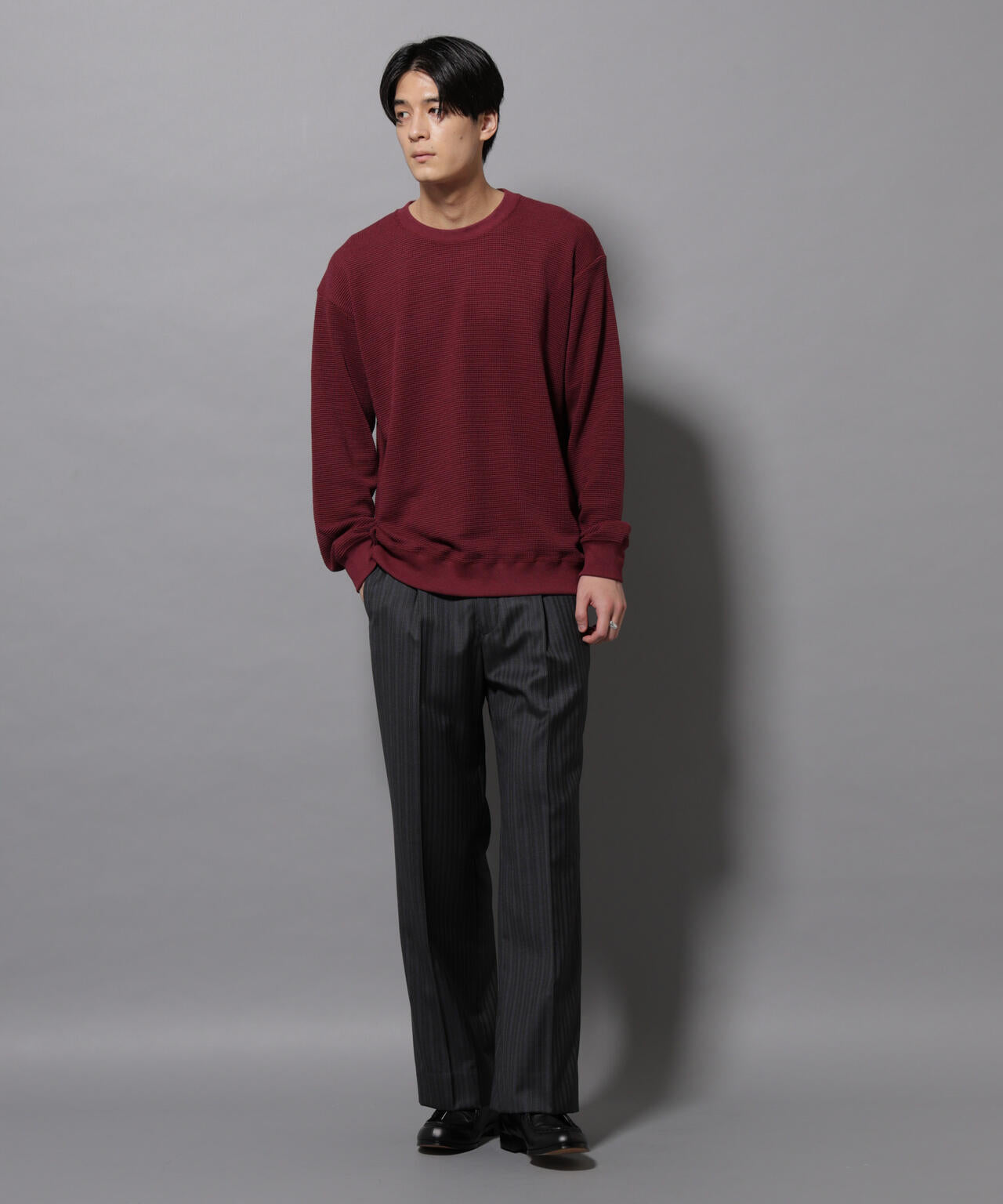 テックワッフルクルーネックTシャツ