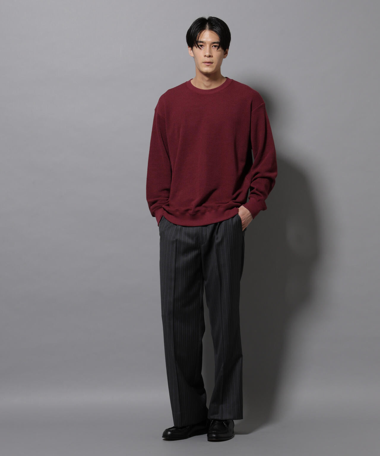 テックワッフルクルーネックTシャツ