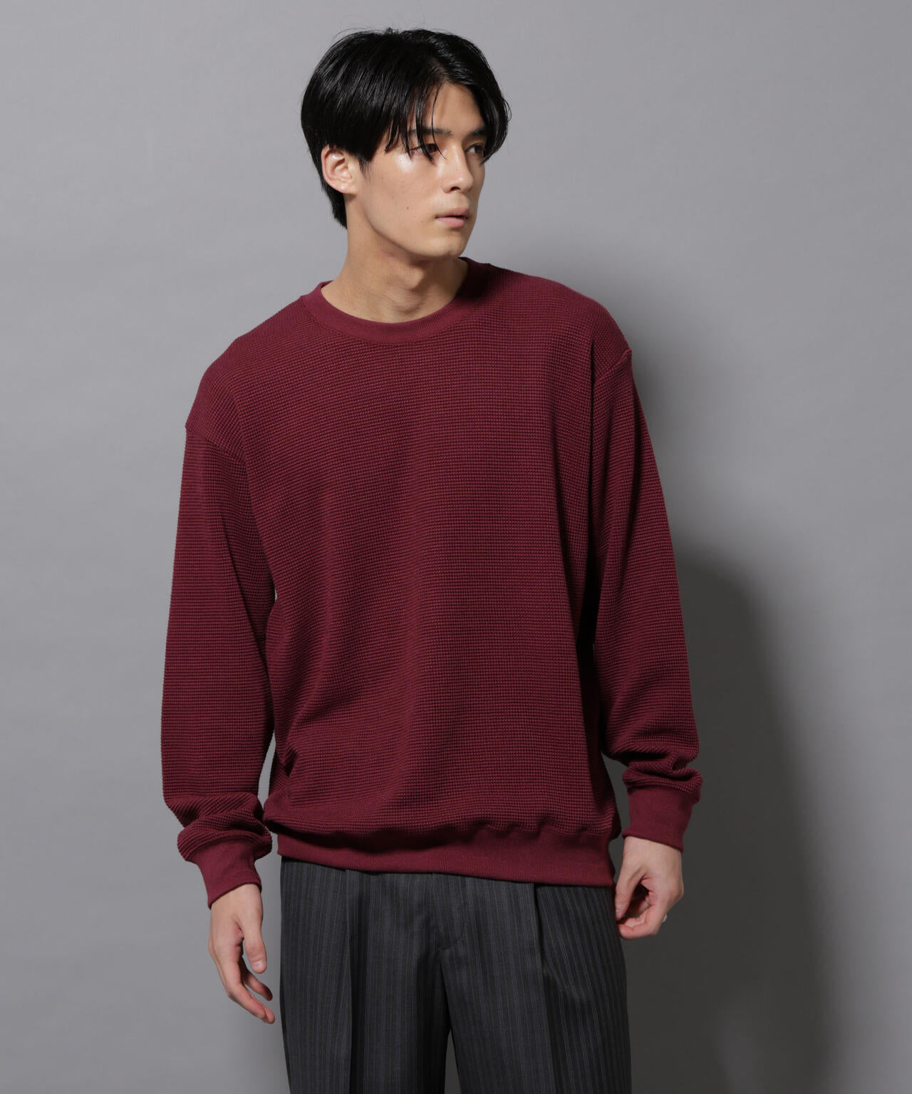 テックワッフルクルーネックTシャツ