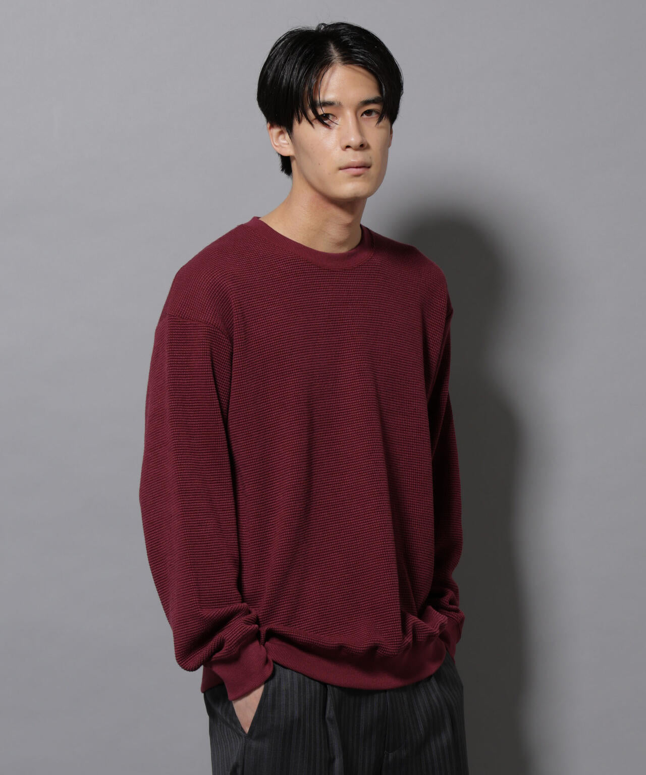 テックワッフルクルーネックTシャツ