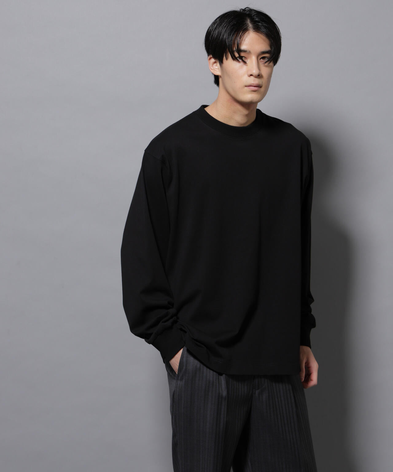 ビックシルエットワンポイントTシャツ 長袖