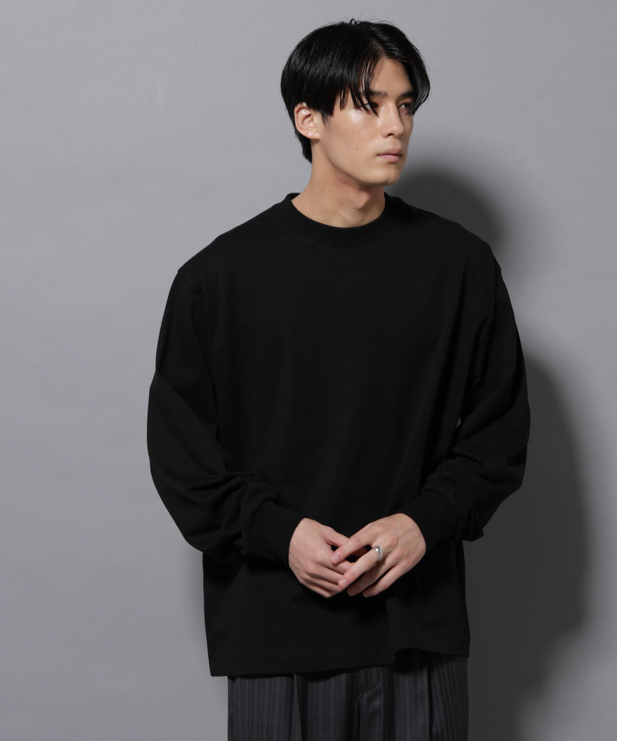 ビックシルエットワンポイントTシャツ 長袖