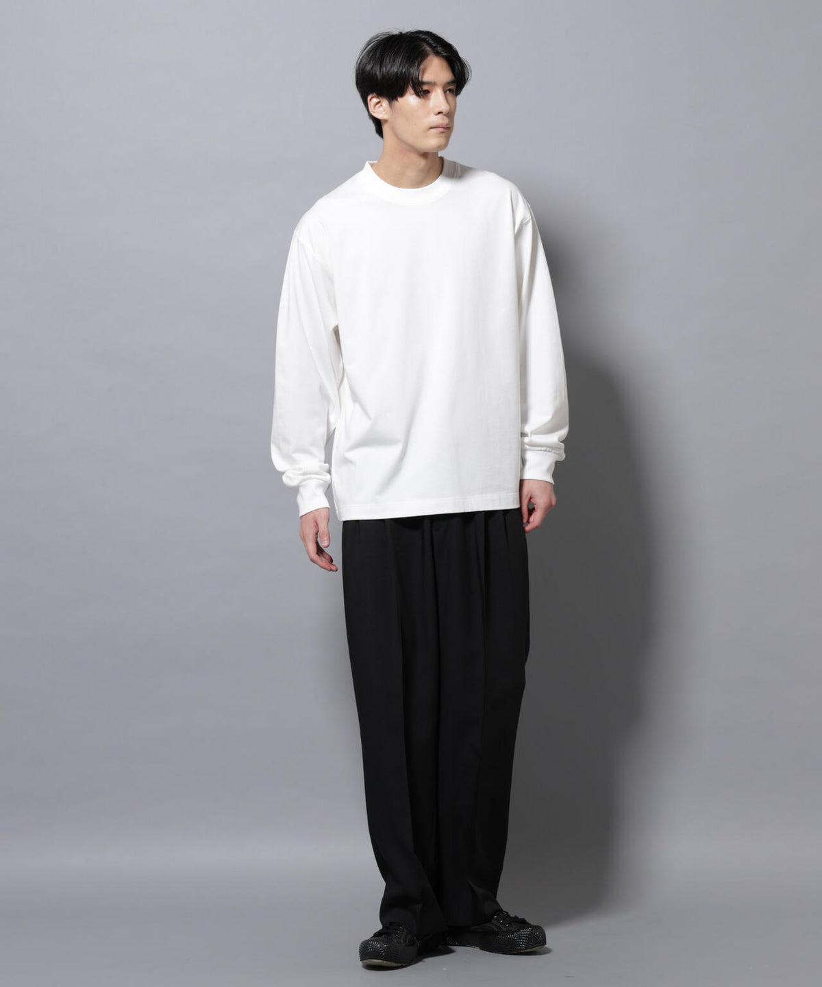 ビックシルエットワンポイントTシャツ 長袖