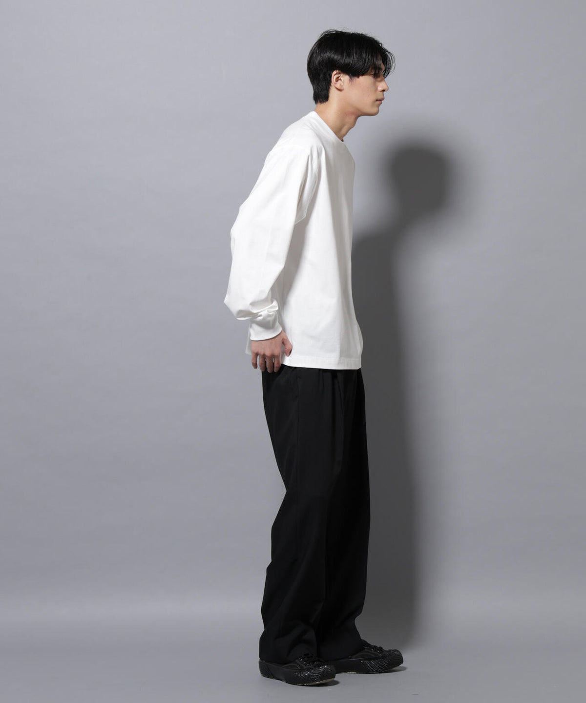 ビックシルエットワンポイントTシャツ 長袖