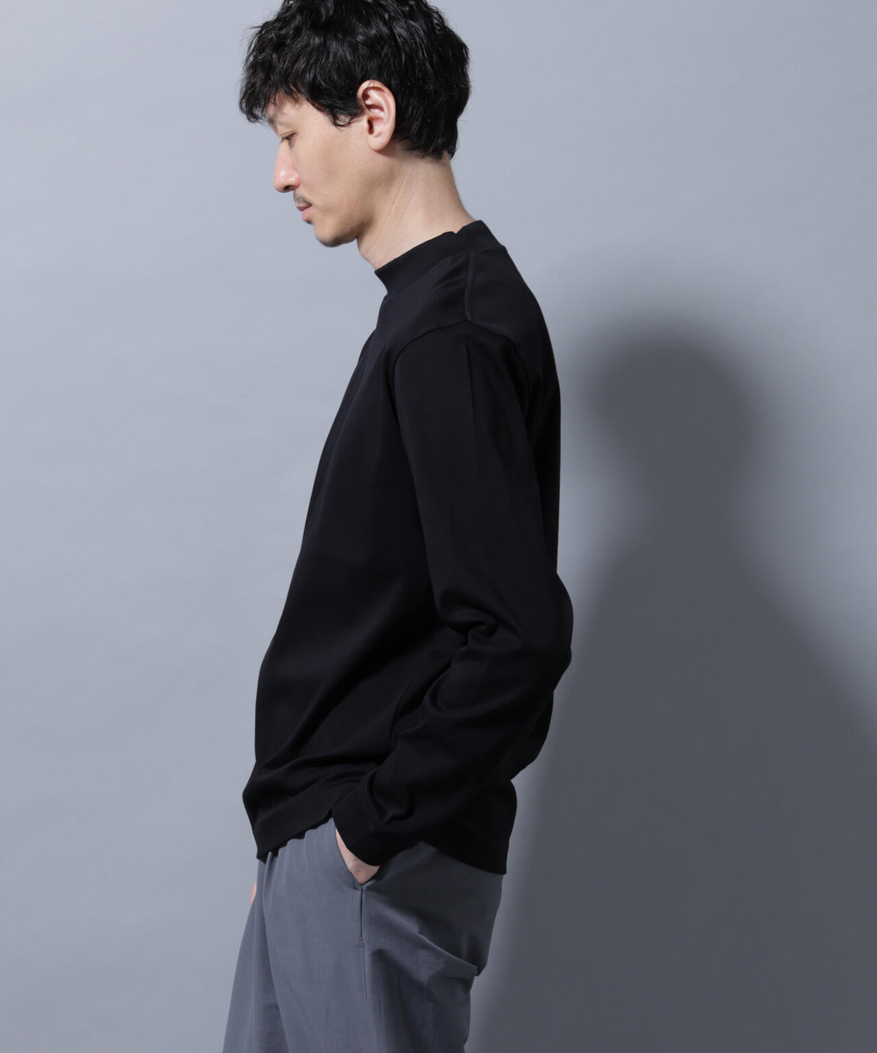 アンチスメルモックネックTシャツ 長袖