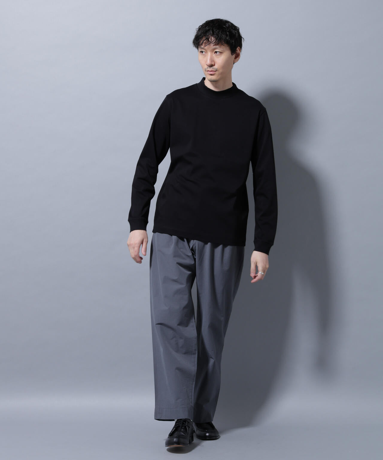 アンチスメルモックネックTシャツ 長袖