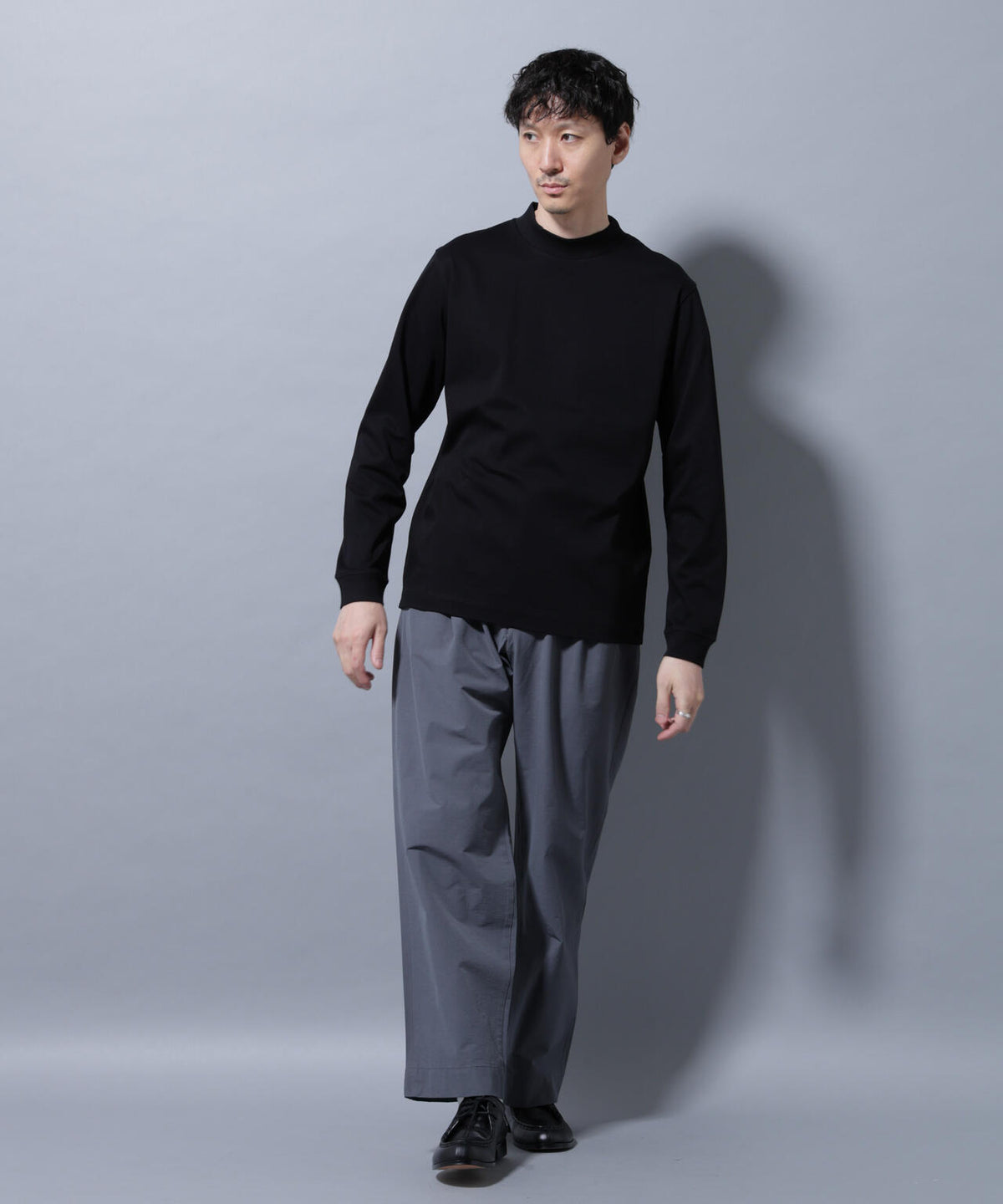 アンチスメルモックネックTシャツ 長袖